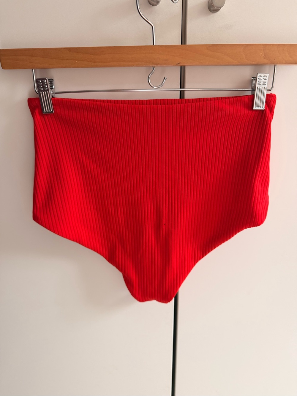 Mara Hoffman Scarlet Ribbed Tie-Front Bandeau Bikini Set - Picture 11 of 13